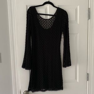 Free People black crochet dress